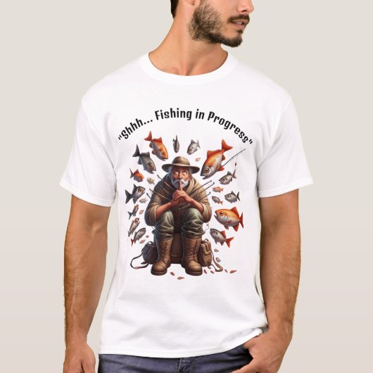 Quiet Fisherman Surrounded by Fish Tee T-shirt (Voorkant)