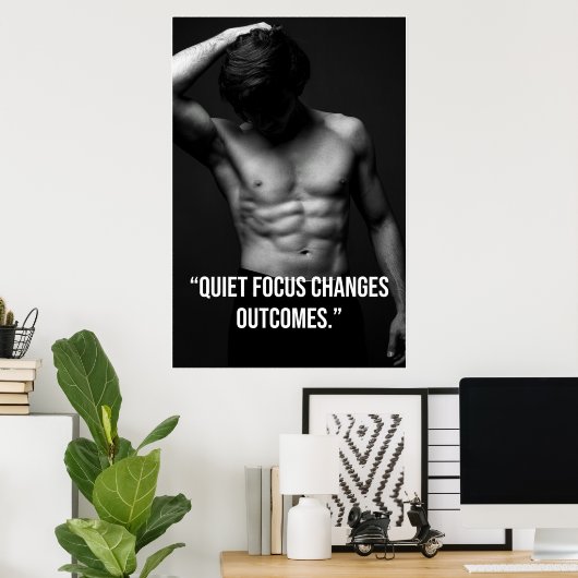 Quiet Focus Changes Outcomes – Quote Poster (Thuiskantoor)