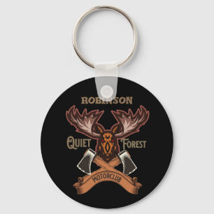 Quiet Forest Motorclub, Cool bike dad personalisee Sleutelhanger