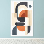 Quiet Geometry in Balance Canvas Afdruk (Insitu (Houten vloer))