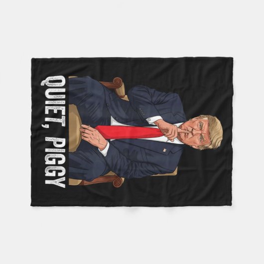 Quiet Ggy Donald Trump Sarcastic Litical Statement Fleece Deken (Voorkant (Horizontaal))