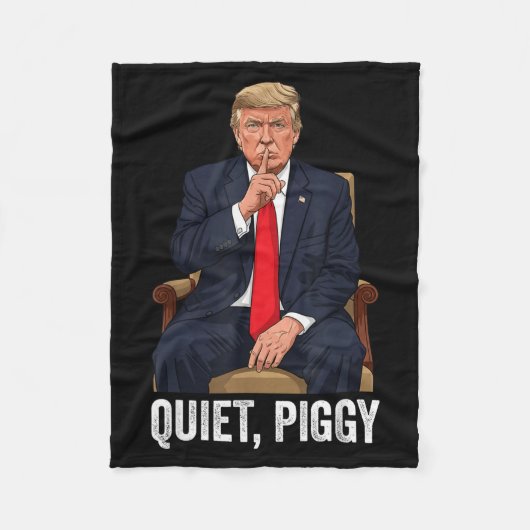 Quiet Ggy Donald Trump Sarcastic Litical Statement Fleece Deken (Voorkant)