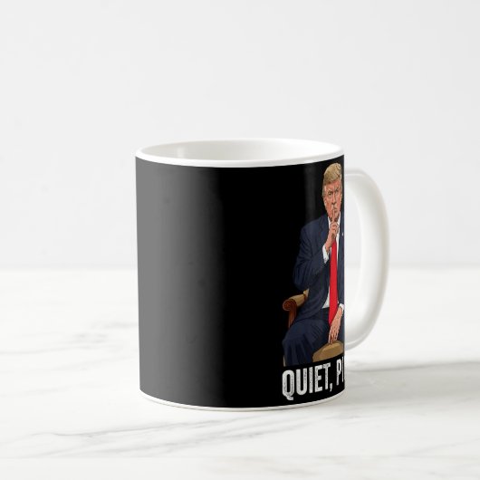 Quiet Ggy Donald Trump Sarcastic Litical Statement Koffiemok (Voorkant rechts)