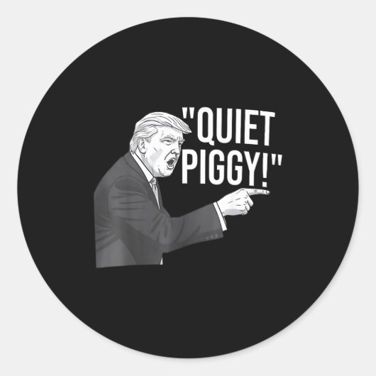 Quiet Ggy Funny Litical Humor Quote Ronde Sticker (Voorkant)