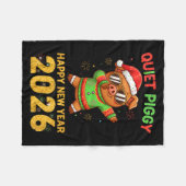 Quiet Ggy Happy New Year 2026 Cute Animal  Fleece Deken (Voorkant (Horizontaal))