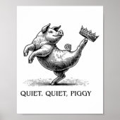 Quiet Ggy Meme Feminist Subtle Humor Protest Resis Poster (Voorkant)