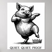 Quiet Ggy Meme Feminist Subtle Humor Protest Resis Poster (Voorkant)