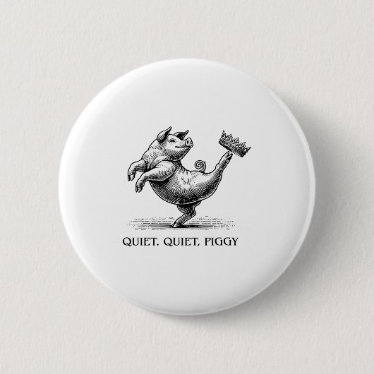Quiet Ggy Meme Feminist Subtle Humor Protest Resis Ronde Button 5,7 Cm (Voorkant)