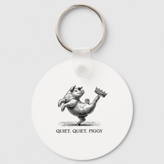 Quiet Ggy Meme Feminist Subtle Humor Protest Resis Sleutelhanger (Voorkant)