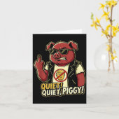 Quiet Ggy Sarcastic Litical Humor Funny Design Gif Kaart (Gele Bloem)