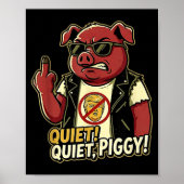 Quiet Ggy Sarcastic Litical Humor Funny Design Gif Poster (Voorkant)
