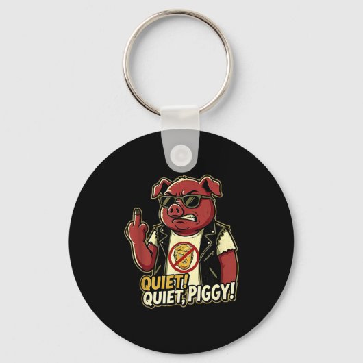 Quiet Ggy Sarcastic Litical Humor Funny Design Gif Sleutelhanger (Voorkant)
