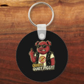 Quiet Ggy Sarcastic Litical Humor Funny Design Gif Sleutelhanger (Voorkant)