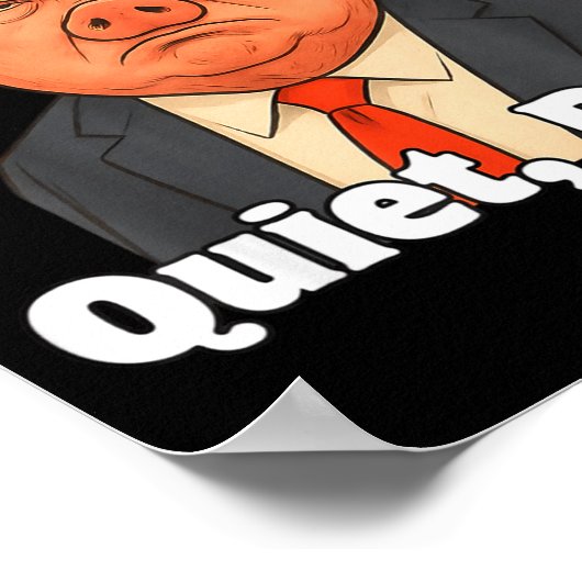 Quiet Ggy Snarky Litical G Joke Design  Poster (Hoek)