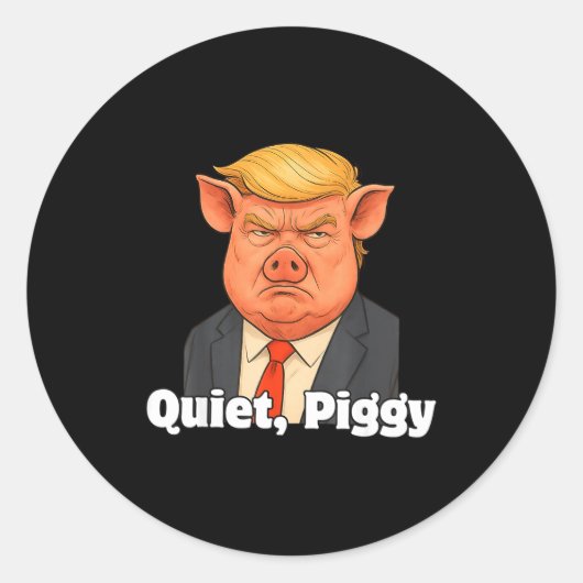 Quiet Ggy Snarky Litical G Joke Design  Ronde Sticker (Voorkant)