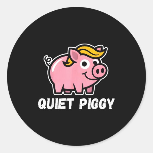 Quiet Ggy Snarky Litical G Joke Design Ronde Sticker (Voorkant)