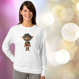Quiet Girl Christmas Elf Vrouwen T-shirt
