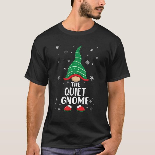 Quiet Gnome Matching Family Kerstpyjama Kosten T-shirt (Voorkant)