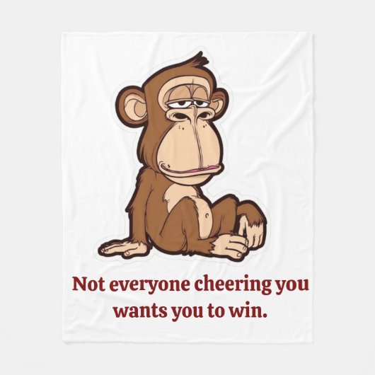 Quiet Growth Monkey Fleece Blanket Deken (Voorkant)