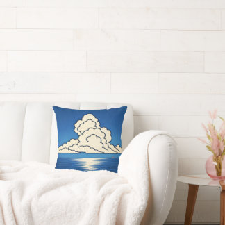 Quiet Horizon – Minimal Ocean & Cloud Art Cushion Kussen