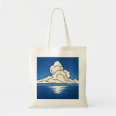 Quiet Horizon – Minimal Ocean & Cloud Art Tote Bag (Voorkant)
