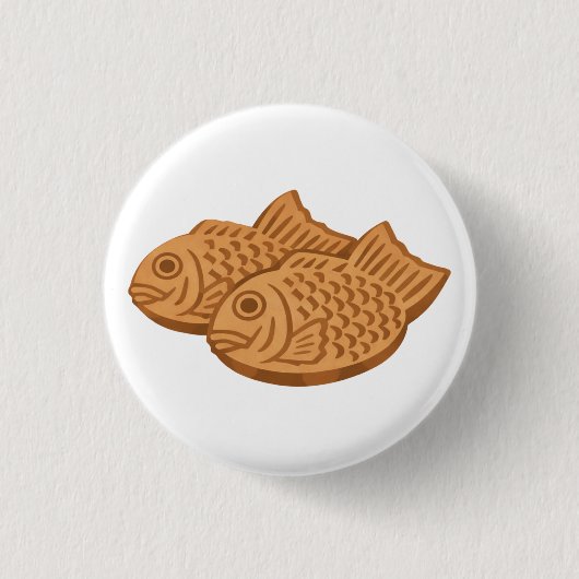 Quiet Icons – Japanese Taiyaki Ronde Button 3,2 Cm (Voorkant)