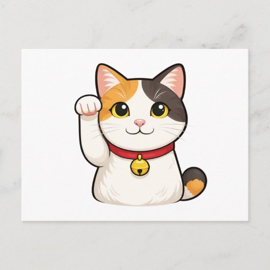 Quiet Icons – Lucky Cat Briefkaart (Voorkant)