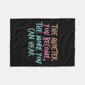 Quiet Introvert Silent Silence Quote The Quieter Y Fleece Deken (Voorkant (Horizontaal))