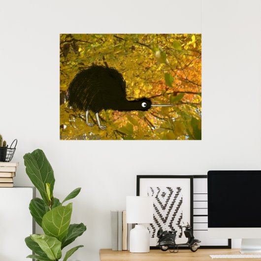 Quiet Kiwi Poster (Thuiskantoor)