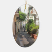 Quiet Little Street van Puerto Rico Keramisch Ornament (Links)