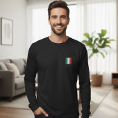 Quiet Luxury Black Long Sleeve Logo Italy T-shirt