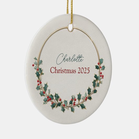Quiet Luxury Personalized Christmas Ornament (Rechts)