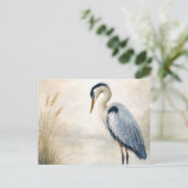 Quiet Marsh Heron | Blue Heron | Postcard Briefkaart (Staand voorkant)