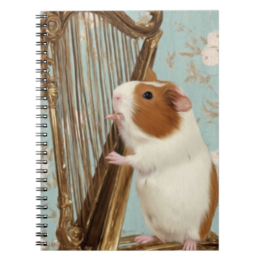Quiet Melody – Elegant Guinea Pig Notebook Notitieboek (Voorkant)