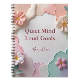 Quiet Mind Loud Doelen – Aangepaste naam Motivatie Notitieboek