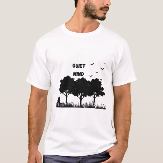 Quiet Mind T-Shirt – Forest Wellness for Overthink (Voorkant)