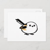 Quiet Minimal Long-Tailed Tit Illustration Briefkaart (Voorkant / Achterkant)