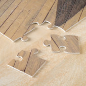 Quiet Morning by the Sea – Peaceful Coastal Deck Legpuzzel (Zijkant)