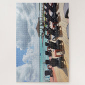 Quiet Morning by the Sea – Peaceful Coastal Deck Legpuzzel (Verticaal)