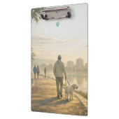 Quiet Morning Walk – Veterinary Clinic Clipboard Klembord (Links)