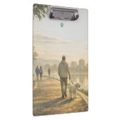 Quiet Morning Walk – Veterinary Clinic Clipboard Klembord (Rechts)