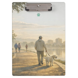 Quiet Morning Walk – Veterinary Clinic Clipboard Klembord