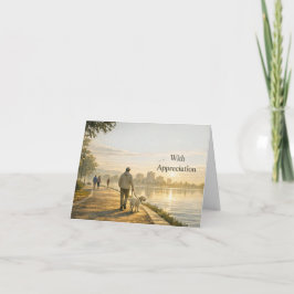 Quiet Morning Walk – Veterinary Thank You Card Bedankkaart