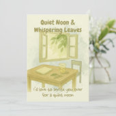 Quiet Noon & Whispering Leaves - Calm Summer Invit Kaart (Staand voorkant)