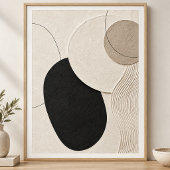 Quiet Orbit | Minimal Abstract Plaster Art Print