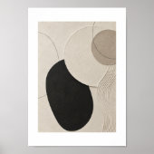 Quiet Orbit | Minimal Abstract Plaster Art Print (Voorkant)