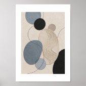 Quiet Passage | Minimal Abstract Plaster Art Print (Voorkant)