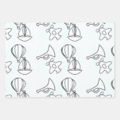 Quiet Plane Bugle Boat Kids  Inpakpapier Vel (Voorkant 2)