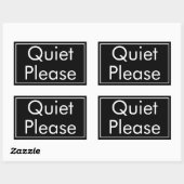 Quiet Please Label in Rectangular Bold Format (Vel)