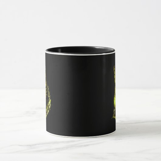 Quiet Power Feline Mug | Elegant Wildlife Art Mok (Midden)